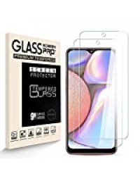 HJX Verre Trempé pour Samsung Galaxy A10S Protecteur D'écran [2 pièces], Dureté 9H, 2.5D Haute Définition, sans Bulle, Résistant à la Rayure Film Protecteur pour Samsung Galaxy A10S