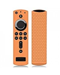 Hydream Housse Coque en Silicone pour Fire TV Stick Télécommande avec Vocale Alexa, Anti-Slip Antichoc de Remote Case Étui de Protection pour Amazon Fire TV Stick 4K / Fire TV Cube (Orange)