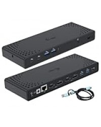 I-TEC Station d'accueil USB-A/C TB Dual Dock Dual Display Dock PD 100 W