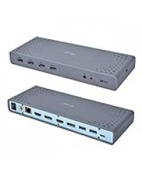 i-tec USB 3.0/USB-C 5K/2x 4K Station d'accueil Universelle 2X HDMI 2X Display Port 1x GLAN 6X USB-A 3.0 1x Audio Entrée/Sortie K-Lock pour Windows MacOS Linux Android Thunderbolt 3 Compatible