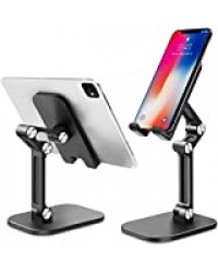 IceFrog Support Téléphone, Support Smartphone,Support Tablette,Support Dock Compatible pour Téléphone Portable de Bureau Ajustable Universel Aluminium Support Smartphone de Table-Noir…