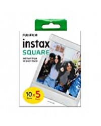 Instax 70100147085 Film carré, Bordure Blanche, Lot de 50 tirs