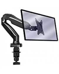 Invision Support Écran PC Moniteur, Bras Articulé Ergonomique Ressort à Gaz Pour Écrans 43–68,5cm (17–27") Réglable Inclinaison Pivot et Fixation Bureau VESA 75x75mm&100x100mm. Poids 2kg-6,5kg (MX150)