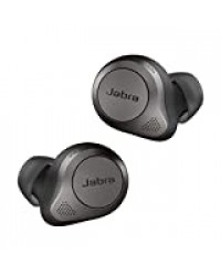 Jabra Elite 85t True Wireless - Écouteurs Sans Fil à Réduction de Bruit Active, Longue Autonomie et Écouteurs Puissants - Boîtier de Chargement Sans Fil - Noir Titane