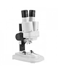 [ ]Jarchii Microscope binoculaire, Plage de réglage 35 mm 50 Lampe à LED Tableau Blanc 20x Microscope binoculaire pour étudiants instituts de Recherche biomicroscope Labo