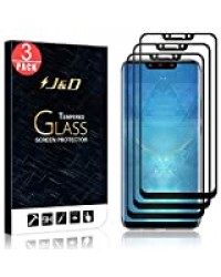 J&D Compatible pour 3-Paquet Protection écran Huawei Mate 20 Lite, [Non Couverture Complète] [sans Bulles] Protecteur d'écran en Verre Trempé Courbé pour Huawei Mate 20 Lite