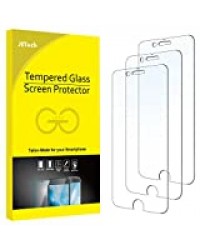 JETech Film de Protection d'écran Compatible avec iPhone Se 2020 4,7" en Verre Trempé, Lot de 3