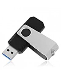 KEXIN Clé USB 3.0 64Go Pendrive Pivotant Clef USB 64 Go Transfert des Données à Haute Vitesse Externe Mémoire de Stockage USB Memory Stick U Disque Flash Drive pour PC Ordinateur Portable (Noir)