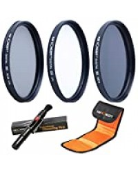 K&F Concept 67mm UV CPL ND4 Kit De Filtre Protection UV Filtre Polarisant Filtres Gris Neutre pour Canon Nikon Appareil Photo Reflex Numérique+ Stylo de Nettoyage + Pochette Filtre K&F Concept