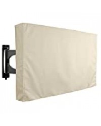 KHOMO Gear - Housse de protection pour TV d'extérieur, écrans et télévisions de terrasse et jardin - Imperméable et résistant - Noir -30"a 32" - Compatible avec un pied ou une fixation murale