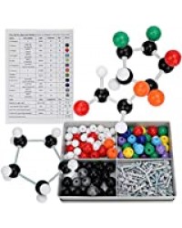 Kit de modèle moléculaire, 267 pièces Kit de structure inorganique organique moléculaire Ensemble de modèles de liaison atomique Chimie Modèle moléculaire Ensemble d'étudiants et d'enseignants pour la