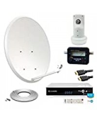 Kit Parabole 65 cm + Récepteur Satellite Strong FRANSAT (Eutelsat 5W) + LNB 0.1dB + 20m Cable Coaxial + Satfinder