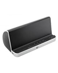 KitSound Podium Haut Parleur Universel Bluetooth avec 3.5mm Jack Compatible avec iPhone, iPad, iPod Touch, Samsung Galaxy, Galaxy Tab 2/3 et Nexus 7, avec prise Anglaise - Noir / gris