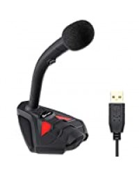 KLIM Voice V2 + Microphone USB de Bureau + Nouveauté 2020 + Micro Gamer Idéal pour Jeux Vidéo, Streaming, Youtube, Podcast + Qualité de Son Optimale + Compatible Windows, Mac, PS4 + Rouge