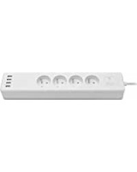 Konyks Polyco, multiprise connectée WiFI 16A, compatible avec Alexa et Google Home, automatisations faciles avec l'appli iOS et Android, 4 prises indépendantes, 4 USB, aucun hub nécessaire