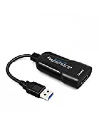 KuWFi Carte de Capture Vidéo, USB Carte de Capture HDMI Full HD Jusqu'à 1080p 60fps Enregistreur Vidéo en Direct Carte de Capture pour Ordinateur Portable Acquisition Haute Définition