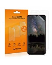 kwmobile 3X Film de Protection d'écran de téléphone Compatible avec Samsung Galaxy A70 - Set 3X Film Transparent en Plastique