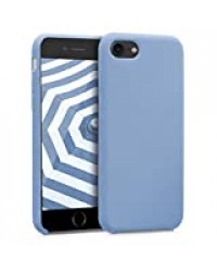 kwmobile Coque Compatible avec Apple iPhone 7/8 / Se (2020) - Coque - Housse de téléphone Bleu Clair Mat