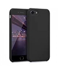 kwmobile Coque Compatible avec Apple iPhone 7/8 / Se (2020) - Coque - Housse de téléphone Noir Mat