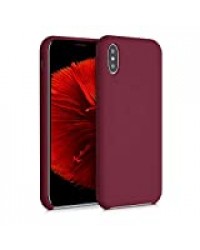 kwmobile Coque Compatible avec Apple iPhone X - Coque - Housse de téléphone rhubarbe