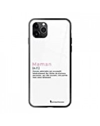 La Coque Francaise Coque Compatible avec iPhone 11 Pro Soft Touch Noir Effet Glossy Maman Definition Design