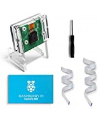 LABISTS B01 Raspberry Pi Camera Module 5M 1080P, Pi Camera avec Étui de Protection et 2 Nappes, Raspicam Compatible avec Rasbperry Pi 4, Pi 3B+ / B, Pi 2B, Pi Zero pour Divers Projets