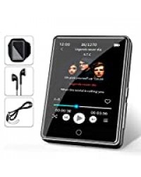 Lecteur MP3 32Go JBHOO 2.8" Lecteur MP3 Bluetooth 5.0, Lecteur MP3 Sport avec Orateur, FM Radio, Podomètre, Enregistrement, MP3 avec Prise en Charge Complète de l'écran Tactile Jusqu'à 128 Go