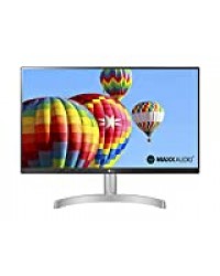 LG 24ML600S Moniteur 24" Full HD LED IPS, 1920 x 1080, 1 ms MBR, AMD FreeSync 75 Hz, Audio Stéréo 10 W, HDMI (HDCP 1.4), VGA, Sortie Audio, Flicker Safe, Blanc