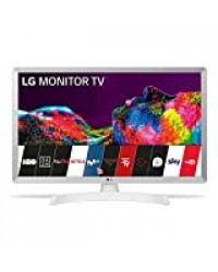 LG - 24TN510S- WZ - Téléviseur-moniteur intelligent, 24", écran LED HD (1366 x 768, 16:9, DVB-T2/C/S2, WiFi, Miracast, 10 W, 2 x HDMI 1.4, 1 USB 2.0, optique, LAN RJ45, VESA 75 x 75), blanc