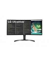 LG UltraWide 35WN73A-B, Moniteur incurvé 21:9 QHD VA 35'' (3440x1440, 5 ms, sRGB 99%, FreeSync, 2xHDMI, DisplayPort, USB-C, USB 3.0, HDR 10, 100Hz, Ajustable Hauteur)