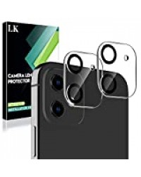 LK Caméra Arrière Protecteur Compatible avec iPhone 12 6.1" 2 pièces, Anti Rayures Verre trempé Film Protection écran Haute Définition Facile à Installer