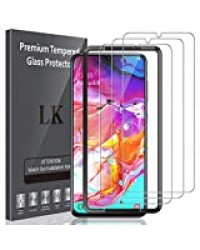 LK Compatible avec Samsung Galaxy A70 6.7 Pouces Verre Trempé, 3 Pièces,Protection écran,Cadre d'installation Facile,Dureté 9H,Protection d'écran Verre Trempe Vitre