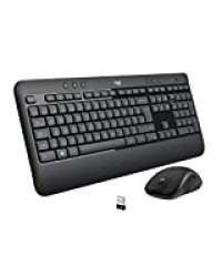 Logitech MK540 Combo Clavier et Souris sans Fil Windows, Connexion 2.4 GHz avec Récepteur USB Unifying, Touches Multimédia, Batterie Longue Durée 3 Ans, PC/Portable, Clavier AZERTY Français - Noir