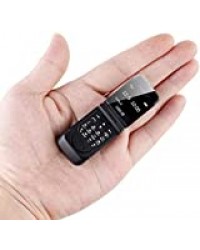 LONG-CZ J9 World Mini Plus Petit téléphone Portable Mobile Flip GSM déverrouillé (Black)