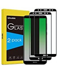 [ Lot de 2 ] Verre Trempé Compatible avec Huawei Mate 10 Lite, SPARIN Protection Ecran Vitre Film Protection pour Huawei Mate 10 Lite, Couverture Complète, Anti-Rayures, Haut Définition, Noir