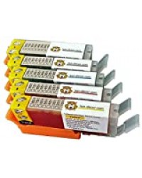 Lot de cartouches d'encre alimentaire TK171-TK175 avec puce (PGI-570 / CLI-571) pour imprimante Canon MG5750, MG5751, MG5752, MG5753, MG6850, MG6851, MG6852/53, TS5050/51,TS5053,TS6050/51/52