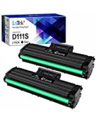 LxTek Compatible Cartouches de Toner MLT-D111S Remplacement pour Samsung MLT-D111S D111S pour Samsung Xpress SL-M2026W M2026 SL-M2020 M2020W M2022 M2022W SL-M2070 SL-M2070FW SL-M2070F M2070W (2 Noir)