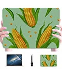 Macbook Pro Case 2015 Vert Et Jaune Légumes De Maïs Mûrs en Plastique Coque Rigide Compatible Mac Air 13"Pro 13" / 16"Housse De Protection pour Ordinateur Portable pour Macbook Version 2016-2020