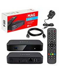 MAG 420 / 420w1 Original Infomir & HB-DIGITAL 4K IPTV Kit Top Box Lecteur Multimédia Internet TV IP Récepteur # 4K UHD 60FPS 2160p @ 60 FPS HDMI 2.0 HEVC H.265 Arm Cortex-A53 # WiFi (en Option)