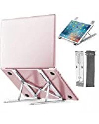 MAIDeSITe Support Ordinateur Portable Laptop Stand,Support PC Portable Aluminium Ventilé Réglable Pliable pour Laptop,Tablette,iPad,Book, jusqu'à 17”