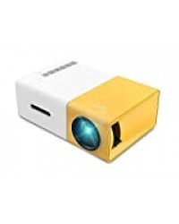 Meer YG300 Portable Petit Coloré LED Mini Projecteur pour Cadeau Enfants Films Vidéo Fête Divertissement en Plein Air avec HDMI USB AV Interfaces