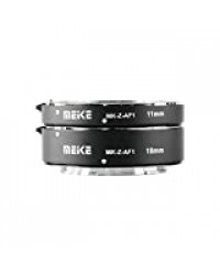 Meike MK-Z-AF1 Bague d'adaptation en métal avec mise au point automatique 11 mm + 18 mm Compatible avec Nikon Z5 Z6 Z7 Z50