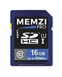 MEMZI Pro 16GO Classe 10 80Mo/s SDHC Carte mémoire pour Canon IXUS ou IXUS HS Appareil Photo Numérique Compact