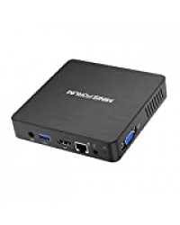 Mini PC, Processeur Intel Atom X5-Z8350 4K HD/Mémoire RAM 4 Go / 64 Go de Stockage théorique, Windows 10 Pro préinstallé, Ports HDMI et VGA, 2,4 + 5,8 G WiFi, BT 4.1, USB 3.0, Absence de Ventilateur