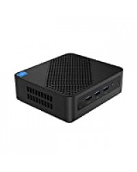 Mini PC upgradeable 8GB RAM 256GB SSD Processeur Intel Core i5-5257U(jusqu'à 3.1Ghz),Ordinateur de Bureau Windows 10 Pro 4K HD avec Port USB-C/HDMI/Mini DP,2X Ethernet Double Wi-FI