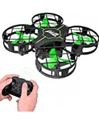 Mnjin Mini Drone pour Enfants Crash Proof One Key Take Off Landing Spin Flips RC Small Quadcopter Nano Toys Drones pour Les débutants garçons et Filles, Vert