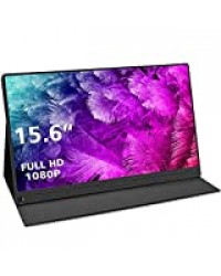 Moniteur Portable Écran USB C, UPERFECT 1920X1080 IPS Ecran PC 15.6" FHD Télétravail ou Gaming avec connecteur HDMI/Type-C pour, Xbox, PS4, etc, avec étui de Protection