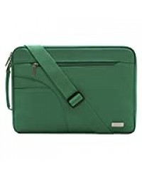 MOSISO Housse Compatible avec 13-13,3 Pouces MacBook Pro, MacBook Air, Notebook Computer, Laptop Polyester Hydrofuge Ultraportable Sac Bandoulière, Paon Vert