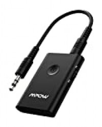 Mpow Transmetteur Bluetooth 4.2 Émetteur et Récepteur Adaptateur Bluetooth 2 en 1 Adaptateur Audio sans Fil Sortie Stéréo de 3,5 mm aptX Double Appairage pour TV, PC, Système Stéréo de Voiture/Maiso