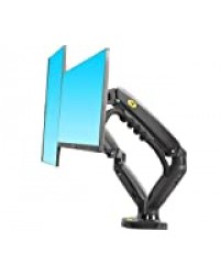 NB F160 - Support de Bureau pour 2 écrans PC LCD LED 17-27" réglage dans Plusieurs Axes, Pivot, Ressort à gaz jusqu'à 2x9 kg